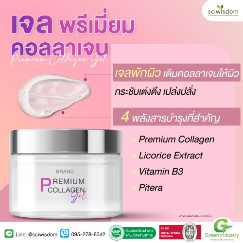 เจล พรีเมี่ยม คอลลาเจน  (Premium Collagen Gel) 30g. A M