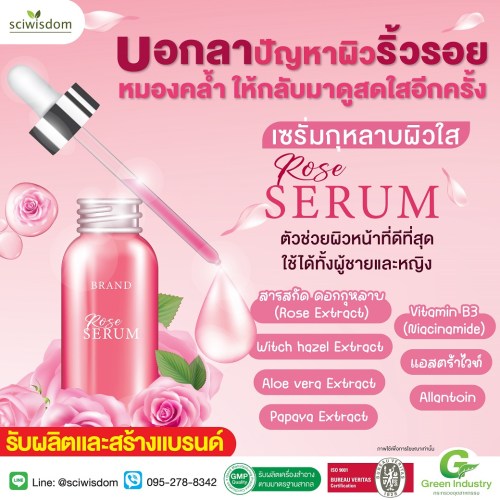 เซรั่ม กุหลาบ ผิวใส  Rose Serum  30g. A M