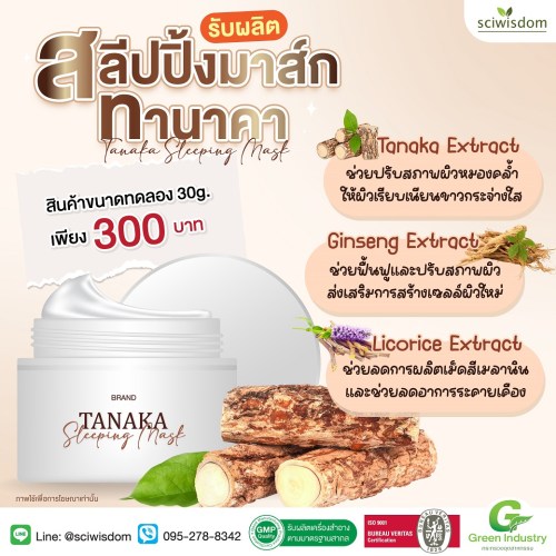 สลีปปิ้งมาส์ก ทานาคา  (Tanaka Sleeping Mask) 30g. A M